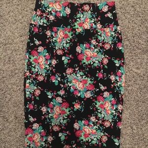 Vintage Unicorn Floral Lularoe Cassie Skirt XS